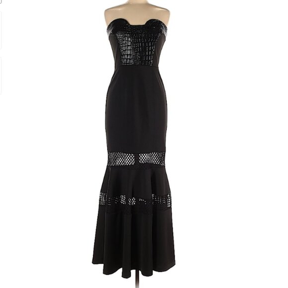 Hayden Strapless Maxi Cocktail Dress Size 8 - Picture 1 of 6